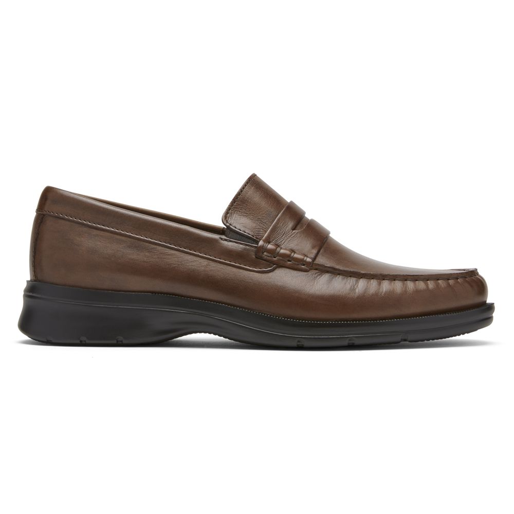 Mocassini Rockport Uomo - Palmer Penny - Marroni Scuro - BXQYDOL-36